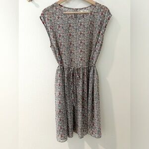 Madewell chiffon/ sheer ditsy floral dress